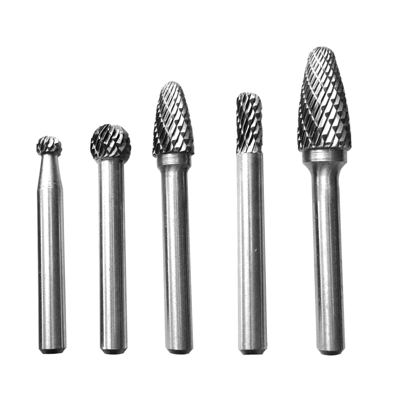 8 Pieces Double Cut Carbide Rotary Burr Set With 1/4-Inch Shank