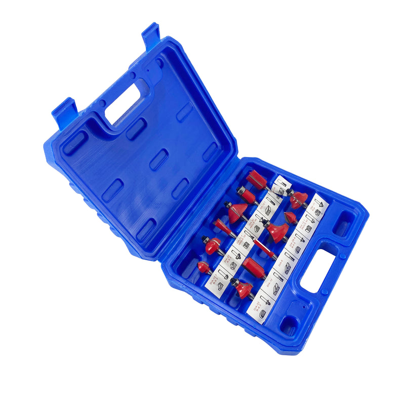 Round Over Router Bit Woodworking Drill Tool Set Pack of 12Pcs