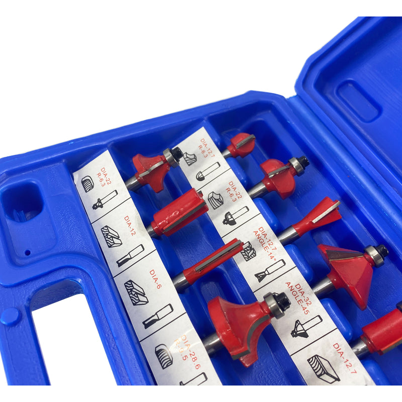 Round Over Router Bit Woodworking Drill Tool Set Pack of 12Pcs