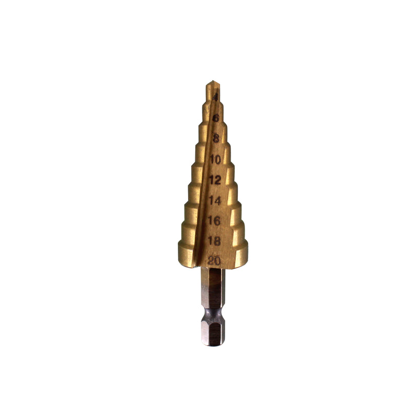 3PCS HSS Step Bits, High Speed Steel Step Drill Bits Set (4-12mm, 4-20mm and 4-32 mm) Cone Drill Bits Hole Cutter for Wood, Stainless Steel, Sheet Metal