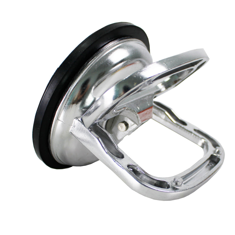 2 Pack Aluminium Vacuum Heavy Duty Suction Cup Lifter 121 LBS Horizontal Suction Power 88 LBS Vertical Suction Power for Glass Window Tiles Mirror Granite Double Handle Locking, Single Plate
