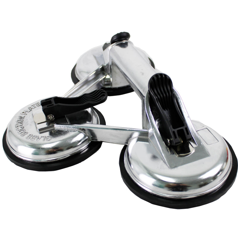 Heavy Duty Aluminum Three Handle Suction Cup Plate Professional Glass Puller Lifter Gripper 340lbs