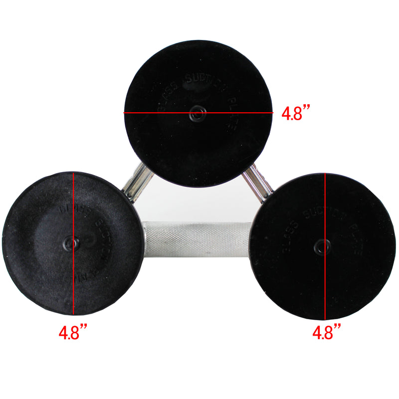 Heavy Duty Aluminum Three Handle Suction Cup Plate Professional Glass Puller Lifter Gripper 340lbs
