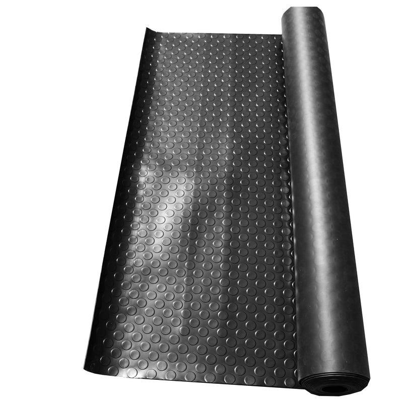 7.3 X 16.9 FT- 2.5mm Thickness Commercial-Grade PVC Roll Garage Floor Mat Coin-Top Utility Floor Mat