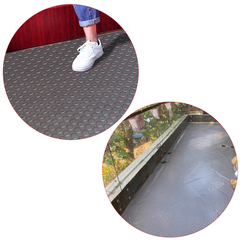 7.3 X 16.9 FT- 2.5mm Thickness Commercial-Grade PVC Roll Garage Floor Mat Coin-Top Utility Floor Mat