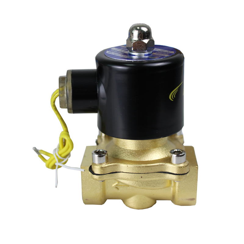 110V Ac 3/4" Electric Solenoid Valve Water Air Gas, Fuels N/C - Brass