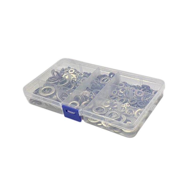 700 PCS 304 Stainless Steel Flat Washer Assortment Set - 9 Sizes Included: M2 M2.5 M3 M4 M5 M6 M8 M10