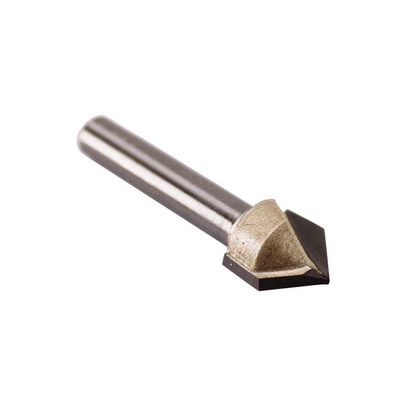 Router Bits 1502 V-Groove Bit with 90-Degree 1/2-Inch Cutting Diameter and 1/4-Inch Point Length