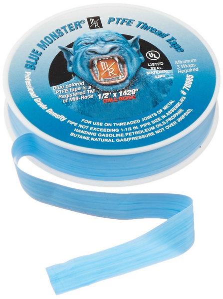 BLUE MONSTER PTFE THREAD TAPE 1/2" x 1429"