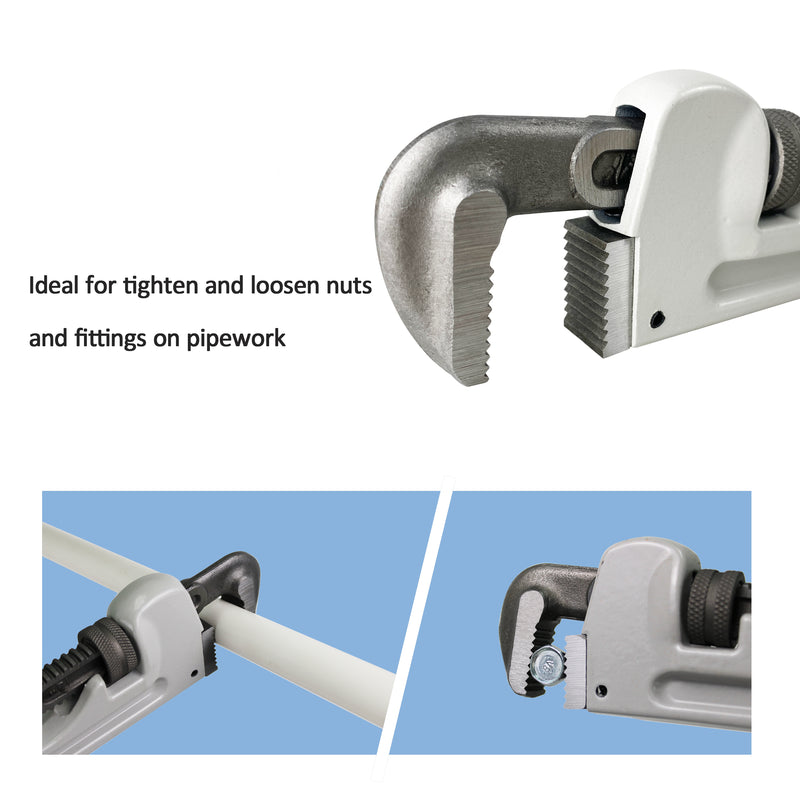 10 IN Heavy Duty Aluminum Straight Pipe Wrench