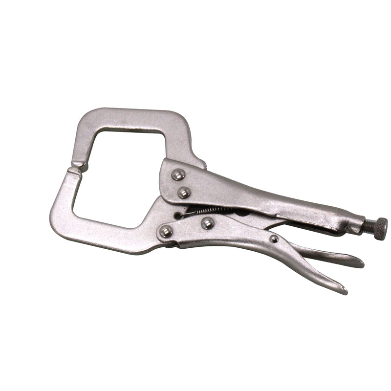 Heavy Duty Locking C-Clamp Set 11" 6" 3PC Carbon Steel C-Pliers Swivel Tips
