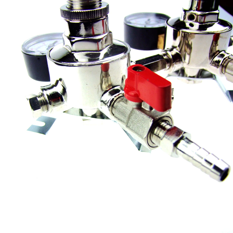 Commercial CO2 Regulator - Beer Brewing Kegerator Dual Gauge Shutoff Valve (2 Product)