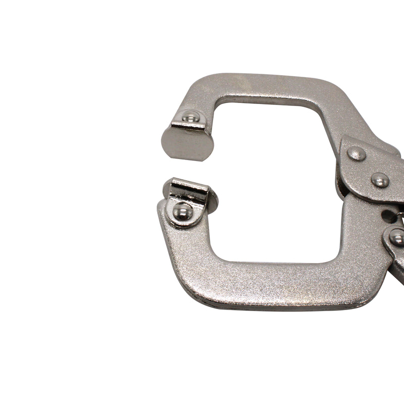 Heavy Duty Locking C-Clamp Set 11" 6" 3PC Carbon Steel C-Pliers Swivel Tips