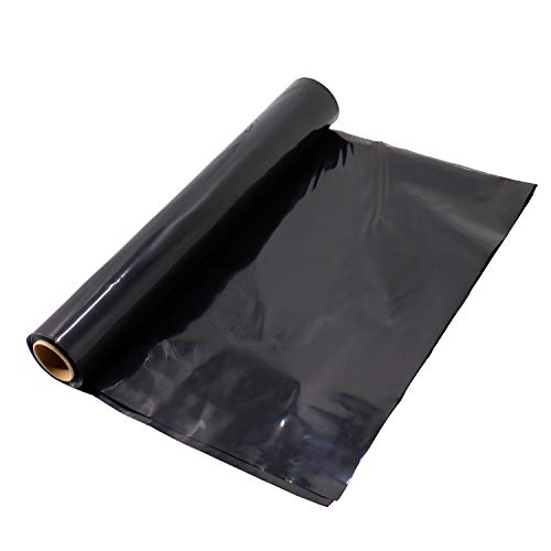 HYDROPONIC DEPOT 10FTX25FT 6 MIL Black Plastic Sheeting Roll