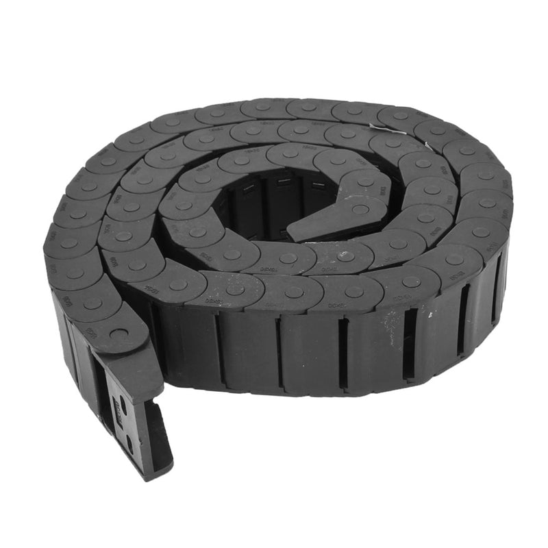 Machine Tool Plastic Towline Drag Chain Black 18 X 37Mm