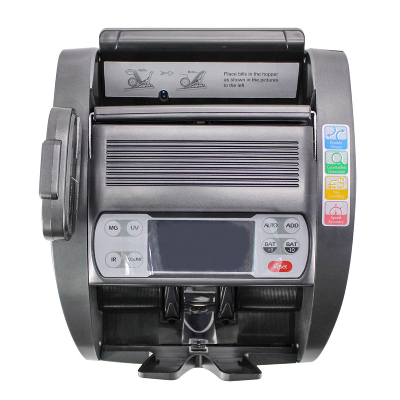 Bill Money Counter Currency Cash Counting Machine Uv & Mg Counterfeit