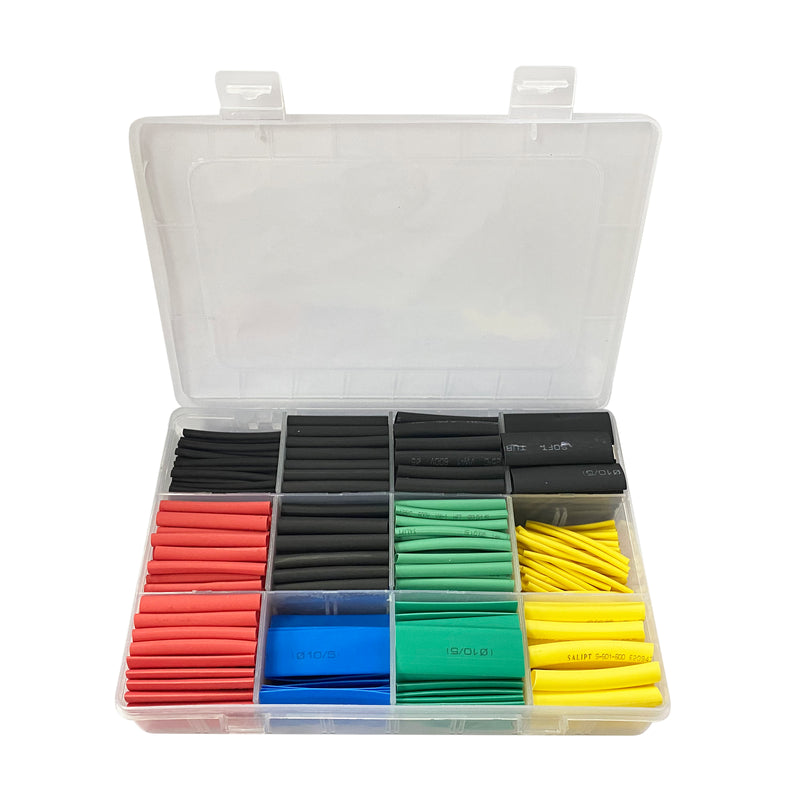 530Pcs 2:1 Heat Shrink Tubing, 5 Color 8 Size Tube Sleeving Wrap Cable Wire for Electrical Wire Cable Wrap Assortment Electric