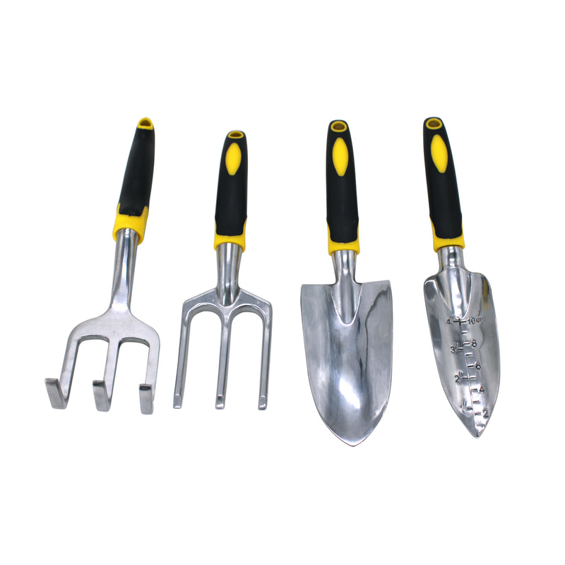 4PCS Garden Tools Set, Aluminum Heavy Duty Hand Tool Gardening Kit