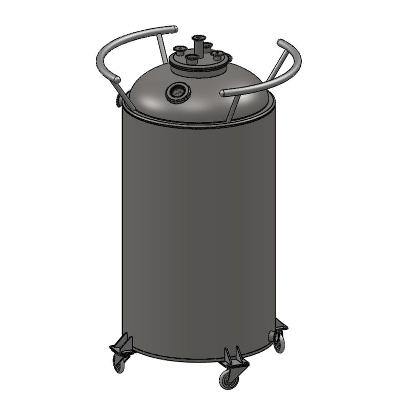 Jacketed Vertical Storage Tank With Condenser